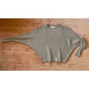 Batwing Philosophy Womens sweater Zip Sleeves Cozy fawn color Size XS